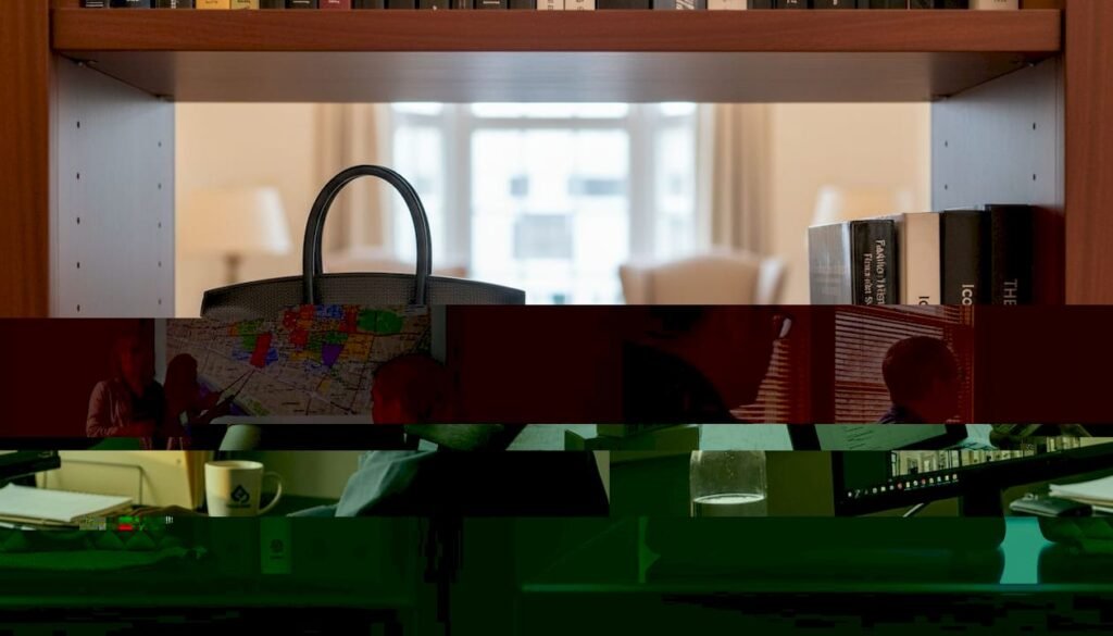 Kille med tandställning sitter vid köksbordet och läser