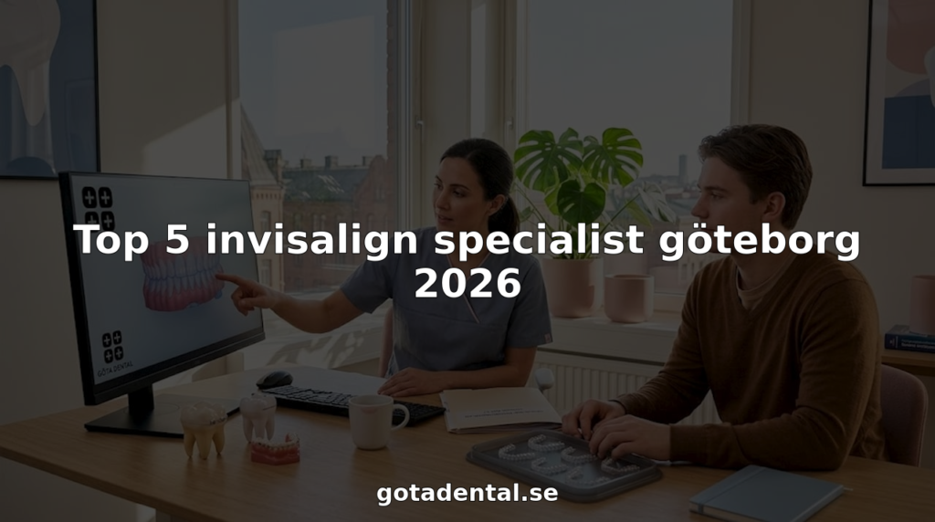 Invisalign-specialist ger konsultation till patient på klinik i Göteborg