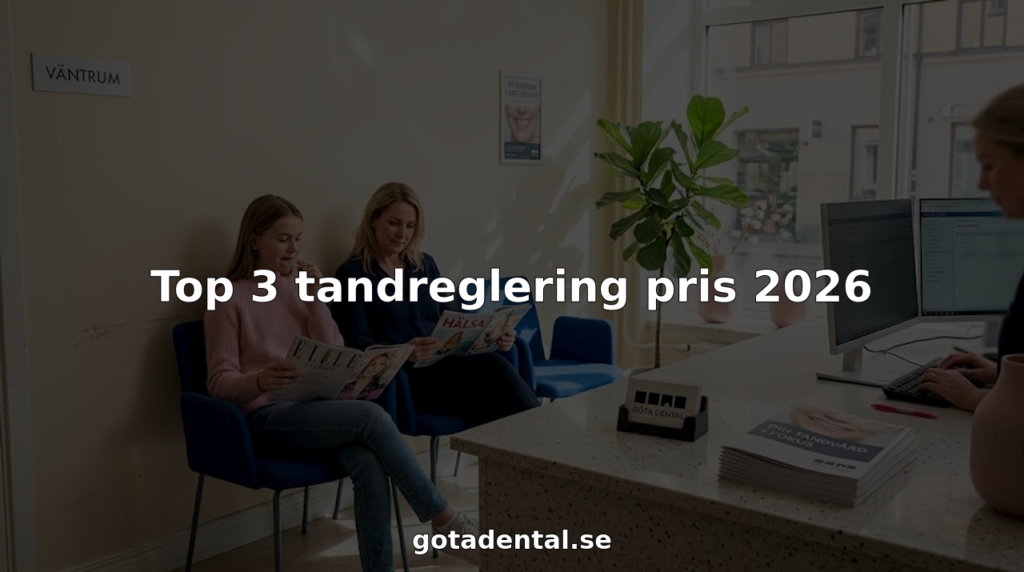 En familj sitter och väntar i väntrummet på tandläkarkliniken.