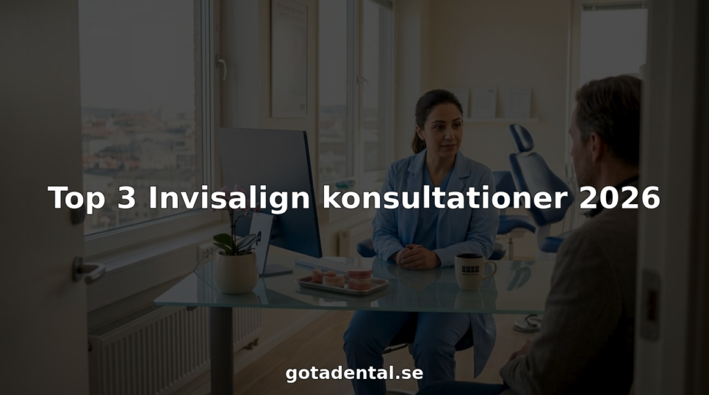 Tandläkaren pratar med en vuxen patient under ett besök på mottagningen.