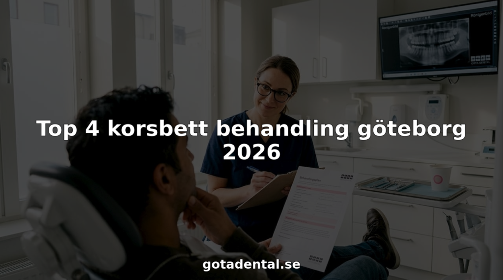 En tandläkare diskuterar behandlingsalternativ med en vuxen patient i ett modernt behandlingsrum.