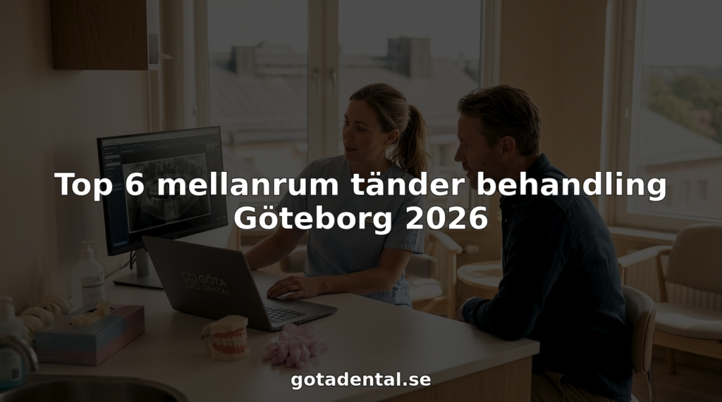 Tandläkaren går igenom röntgenbilder tillsammans med patienten i Göteborg.